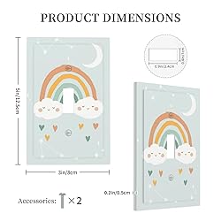 Rainbow Smile Cloud 1 Gang Light Switch Plate Cover