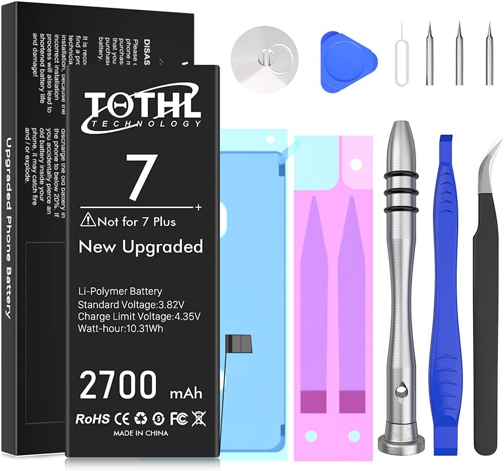 Battery for iPhone 7, 2700mAh Replacement Batteries High Capacity Only A1660 A1778 A1779 Li-ion with Professional Repair Tools Kits