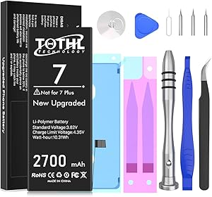 Battery for iPhone 7, 2700mAh Replacement Batteries High Capacity Only A1660 A1778 A1779 Li-ion with Professional Repair Tools Kits