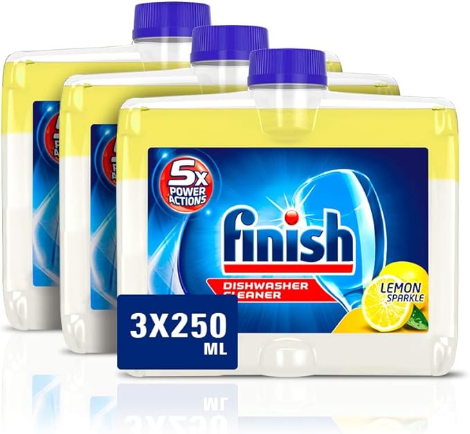 Finish Dishwasher Cleaner Liquid Lemon Triple Pack (3 x 250ml) Amazon