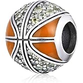 ABAOLALA Sports Charm 925 Sterling Silver Ball Bead Athletic Sport Charm fit Bracelets & Bangles