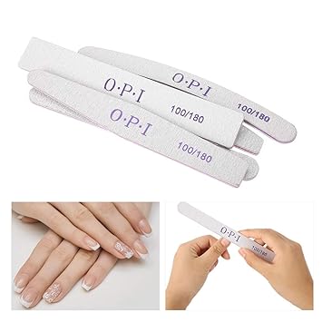 Brrnoo 5Pcs Double Side Sanding Buffering Nail Art Buffer Files Professional Manicure Tip Tool