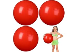 kymqlyw 4 Pcs 12 Inch Solid Red Beach Balls Inflatable Beach Balls Bulk Large Blow up Pool Game Toys for Summer Beach