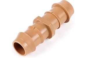 RedChili 30 Pcs 1/2 Inch Irrigation Tubing Coupling Fittings, 1/2" Drip Irrigation Barbed Coupler Connectors Fits 5/8", 1/2", .700" Drip Tubing for Garden Lawn Irrigation System