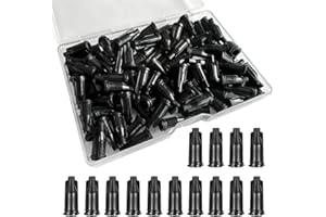 RHUI 100 Pack Luer Lock Syringe Caps for Luer Slip Lock Tip Leak-Free Dispensing-Black