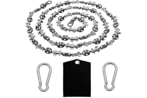 Homyall 53 Inch High Reach Tree Limb Hand Rope Chain Saw Cuts Branches Easily Manual Pocket Chainsaw with 68 Sharp Blades on 