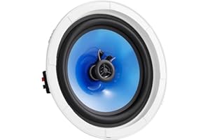 Uargd 2 Pieces 8-Inch Ceiling Speakers, 50W, Flush Mount Ceiling and Wall Speaker System with 8Ω Impedance and 89dB Sensitivi