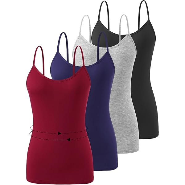 Boao 3 Pcs Women Camisoles Tank Tops Spaghetti Strap