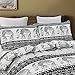 Vaulia Soft Microfiber Duvet Cover Set, Boho Chic Elephant Print Pattern - King Size 3-Piece (1 Duvet Cover 2 Pillow Shams)