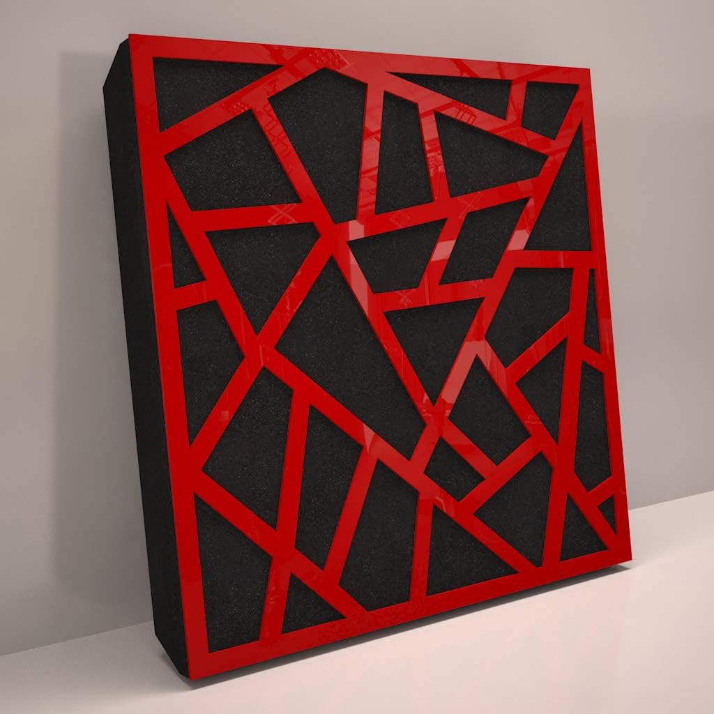 Amazon Com 4 Pack Sound Absorption Diffuse Acoustic Panel Skyross For Rec Studio Red Glossy Plastic Musical Instruments