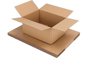 ZBEIVAN Shipping Boxes Mailers 8x6x4 inches Corrugated Cardboard Small Packing Kraft Moving Mailing Box, Pack of 6