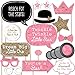 Big Dot of Happiness Pink Twinkle Twinkle Little Star - Baby Shower or Birthday Party Photo Booth Props Kit - 20 Count