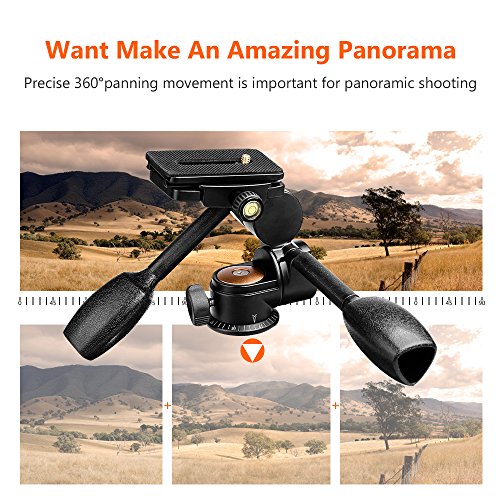 image for COOCHEER Tripod Head, Video Head for Manfrotto Benro Gitzo Tripods, Mo