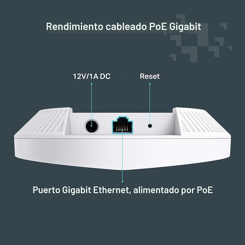 Festa F61 AX1800 Ponto de Acesso WiFi 6 de Dupla Banda, Montagem no Teto, 1× porta PoE Gigabit, Gestão Centralizada Gratuita na Cloud, Configuração e Utilização Fáceis, Sem Necessidade de TI