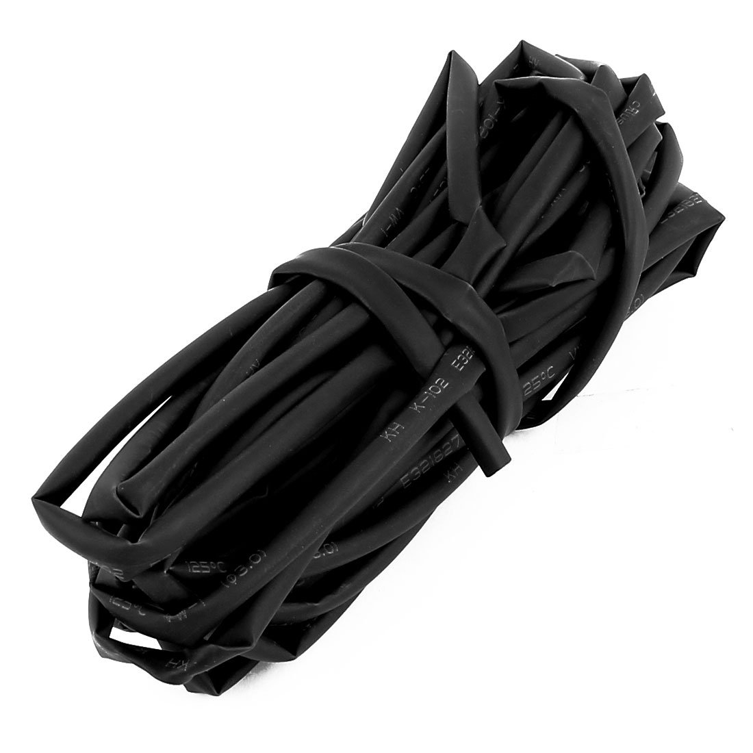 Sourcingmap Black 3mm Dia 2:1 Polyolefin Heat Shrink Tubing Shrinkable Tube 5M 16.4Ft