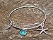Recycled Vintage Mason Jar Adjustable Wire Beach Bangle Bracelet