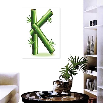 Amazon Com Anyangeight Letter K Wall Paintings Bamboo Letter K