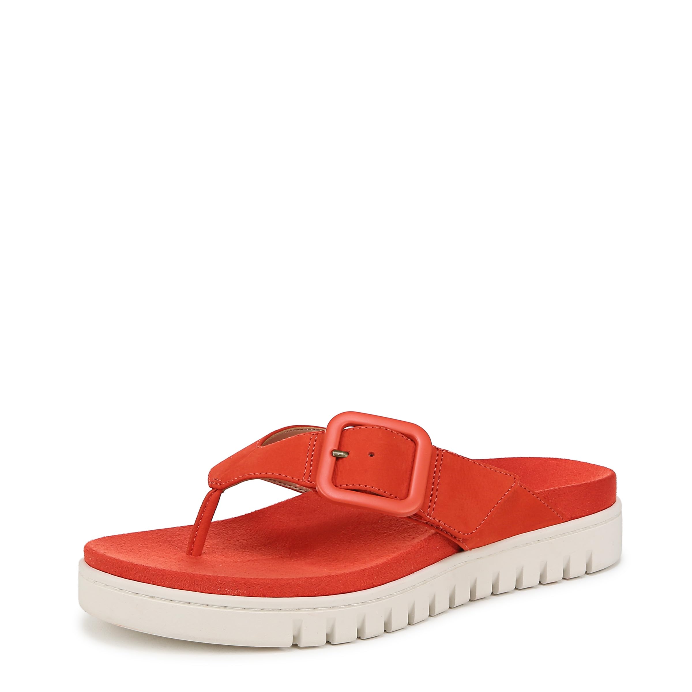 Vionic Women’s Uptown Marin Flip-Flop, Cherry Tomato Nubuck, 5