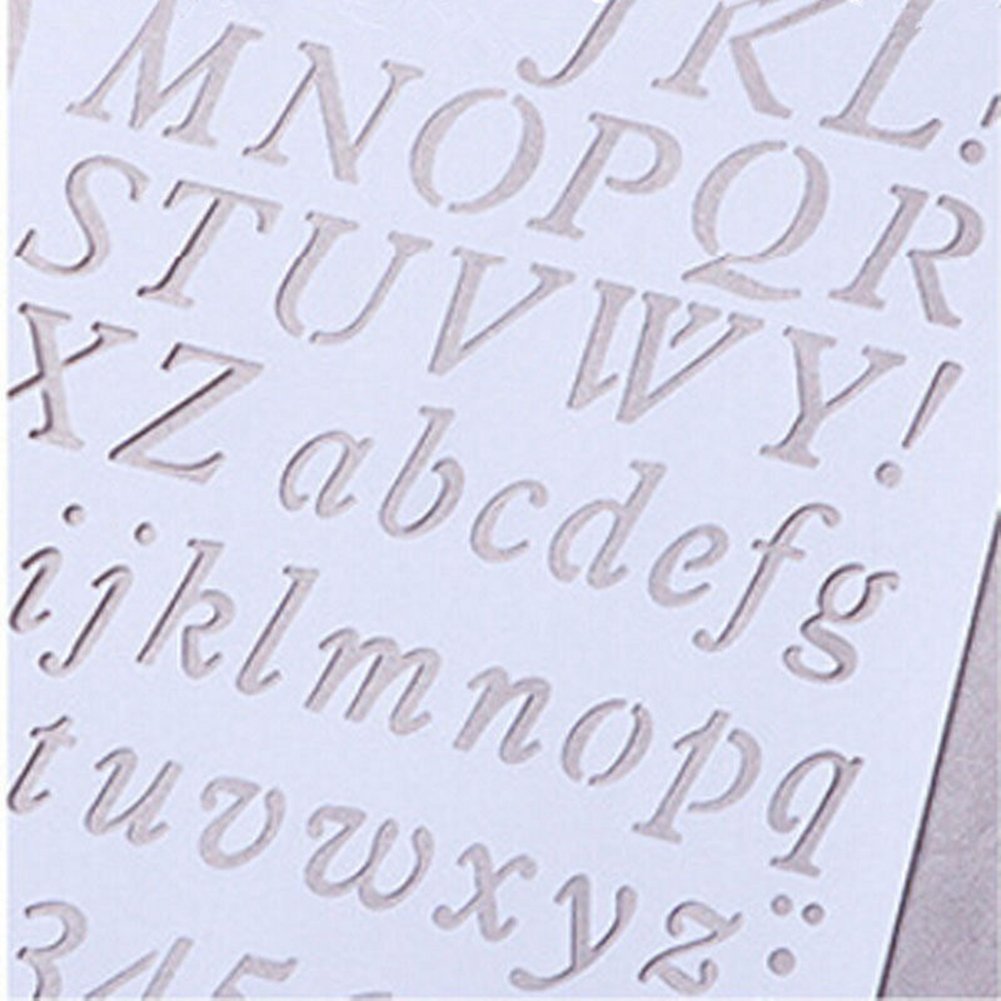 everyday letter alphabet number hollow stencils painting scrapbooking