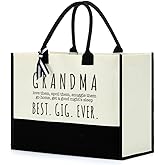 FORBIDDEN PAPER Grandma Gifts Tote Bag for Nana, Mimi, Gigi & Granny - Perfect for Birthday, Thanksgiving & Christmas Travel Handbag