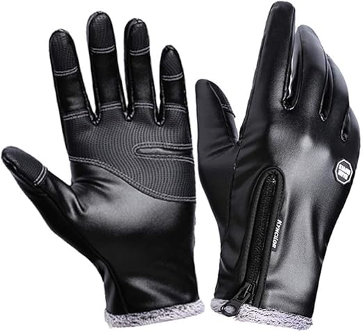 men's leather gloves touch screen