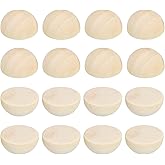 PATIKIL 20mm Half Wood Beads, 40 Pack Unfinished Natural Wooden Beads Round Split Wood Balls for Craft Art Ornaments Painting