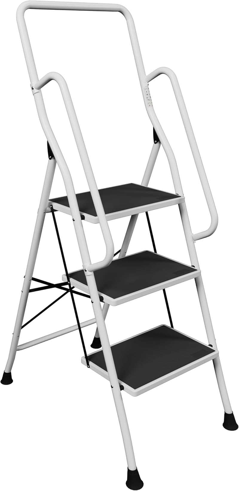 Home Vida 3 Step Ladder with Handrail Foldable Non Slip Safe Heavy Duty