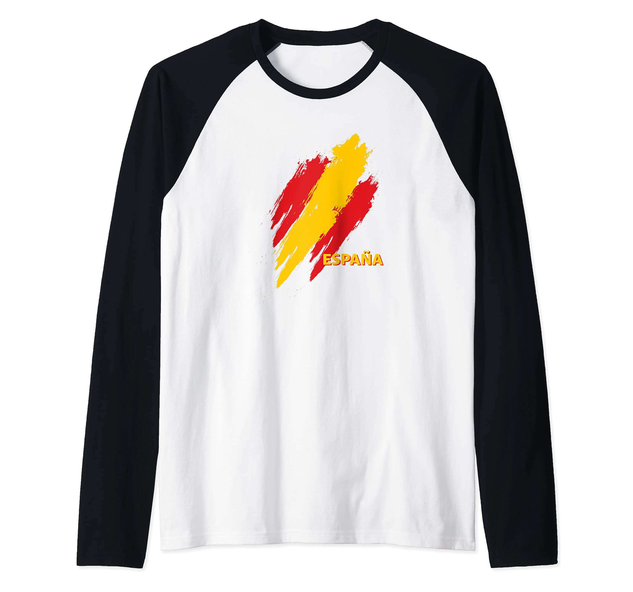 Spain Flag Raglan Baseball Tee