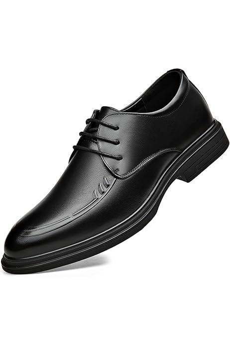 Bruno Marc Mens Black Square Toe Shoes Mens Brown Dress Shoes