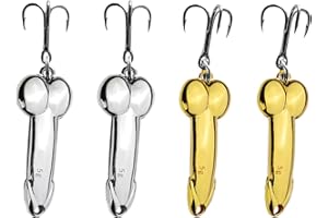 HACEOLHADA 4Pcs Funny Fishing Lures for Freshwater and Saltwater Top Water Bass Fishing Lures Freshwater Saltwater Fishing Gifts for Men Fishing Accessories