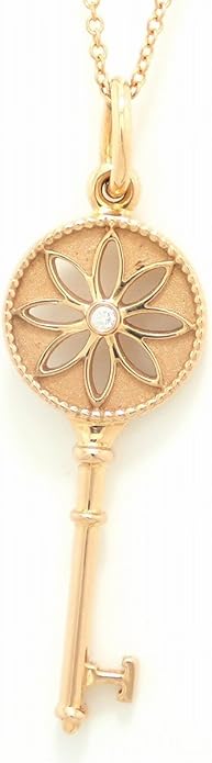 Amazon ティファニー Tiffany Co デイジーキー 鍵 キーモチーフ ネックレス ペンダント ダイヤモンド K18pg ピンクゴールド 中古 ネックレス 通販