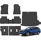 Floor Mats Fit for Subaru Forester Hybrid 2025 2026 Trunk Mat with Backrest Mat All Weather TPE Rubber Cargo Liner Back Seat Protector Full Set for Forester 2025 Plug-in Hybrid Accessories, Black