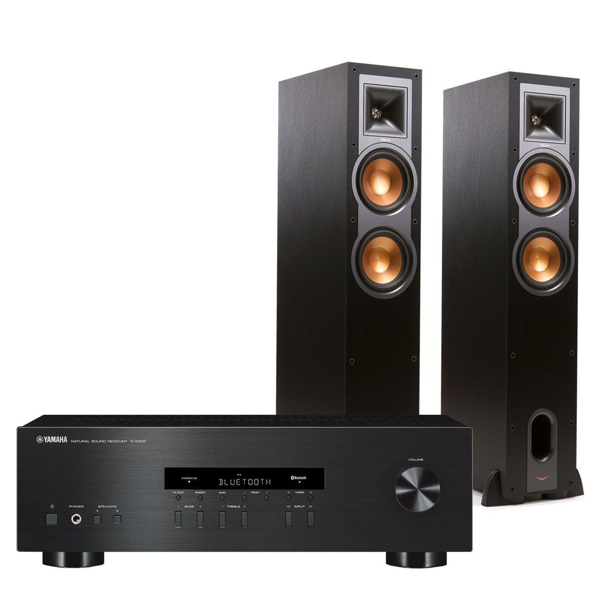 Yamaha R-S202 Bluetooth Stereo Receiver with Klipsch R-26F Reference ...