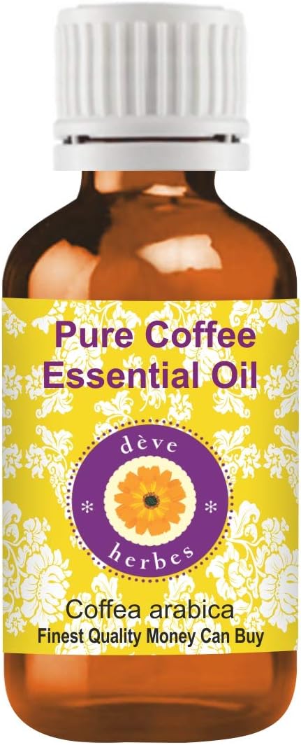 Deve Herbes Pure Coffee Essential Oil (Coffea Arabica) Steam Distilled Natural Therapeutic Grade 5ml (0.16 oz)