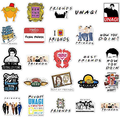 Friends TV Show Merchandise Fans Stickers for Laptop Water Bottle Luggage Snowboard Bicycle Skateboard Decal for Kids Teens Adult Waterproof Aesthetic Stickers - Image 4