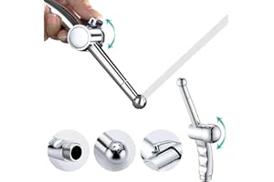 BARROCK Hand Held Bidet Sprayer for Toilet Shattaf Sprayer Replacement, 7 Holes Handheld Jet Spraying Ergonomic Handle Design Baby Cloth Diaper, Brass Valve Inside Chrome