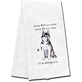 SIBERIAN HUSKY Kitchen Towels - Soft, Highly Absorbent - Gifts for Pet Lovers - Reusable, Quick Drying - 100% Natural Cotton