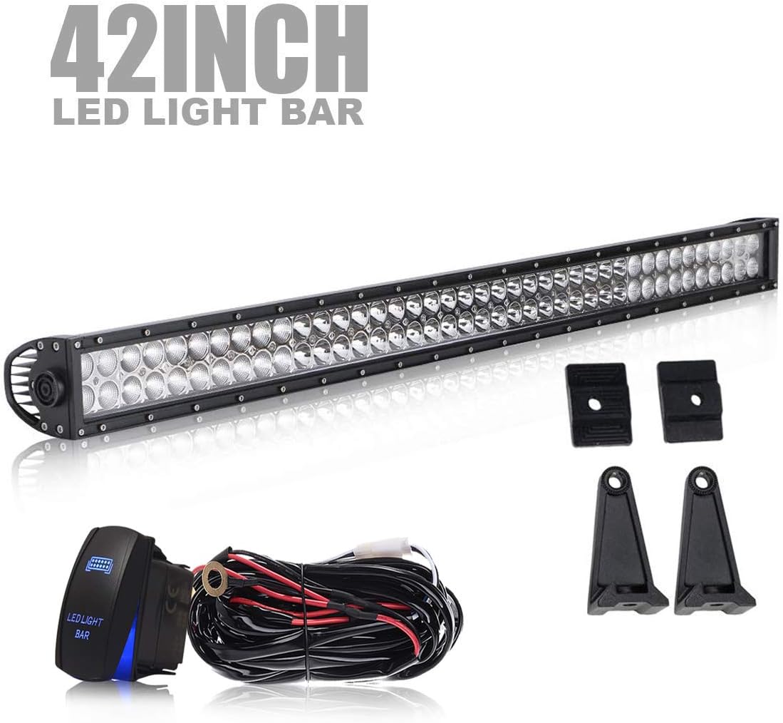 Led Light Bar 42Inch TERRAIN VISION 240W Led Off Road Lights Spot Flood Combo Super Bright For Jeeps 4x4 Trucks Cars Motorcycles SUV ATV Boats, 1 Years Warranty