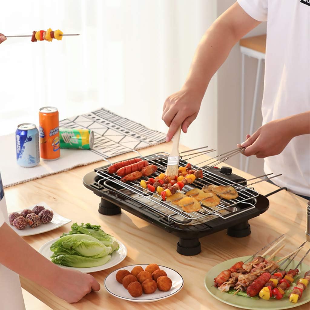 review Smokeless Grill with Water Tray, Adjustable Temperature, Black