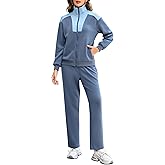 Totatuit Sweatsuits for Women 2 Piece Lounge Outfits Sweatshirt Wide Leg Sweatpant Tracksuit Matching Set