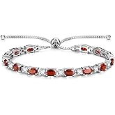 FANCIME Birthstone Tennis Bracelets Sterling Silver Bolo Tennis Bracelets Charm Fine Jewelry Birthday Gifts for Women Mom Wife Her