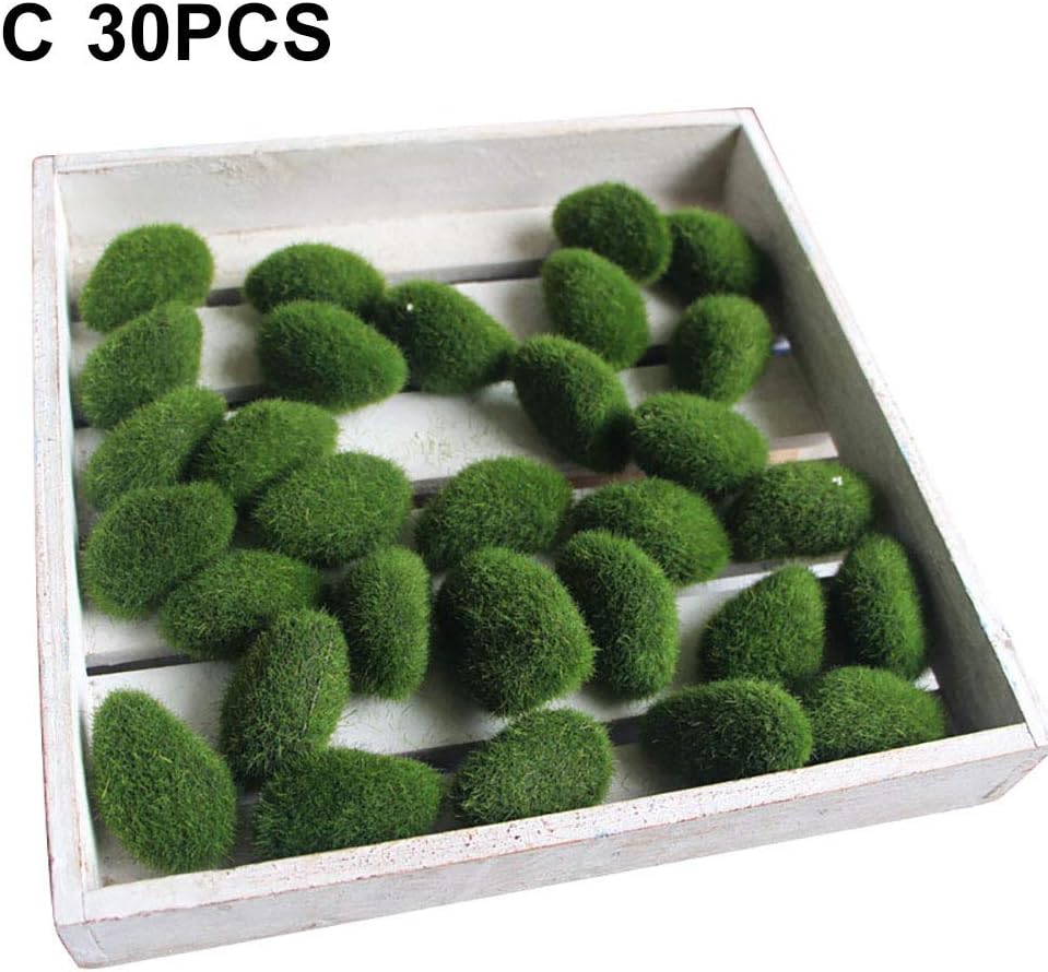 Cuiedailqhb Aquarium Alive Fishes Shrimp Plants Moss Ball Water Grass Fish Tank Ornament - Green C