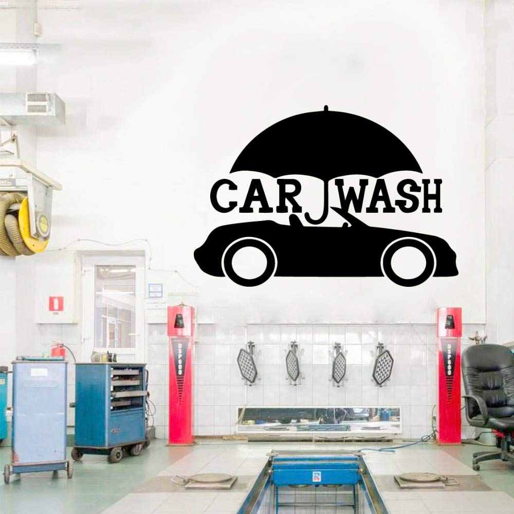 SAKHD Modern Decals Car Wash Vinyl Wall Stickers for Repair