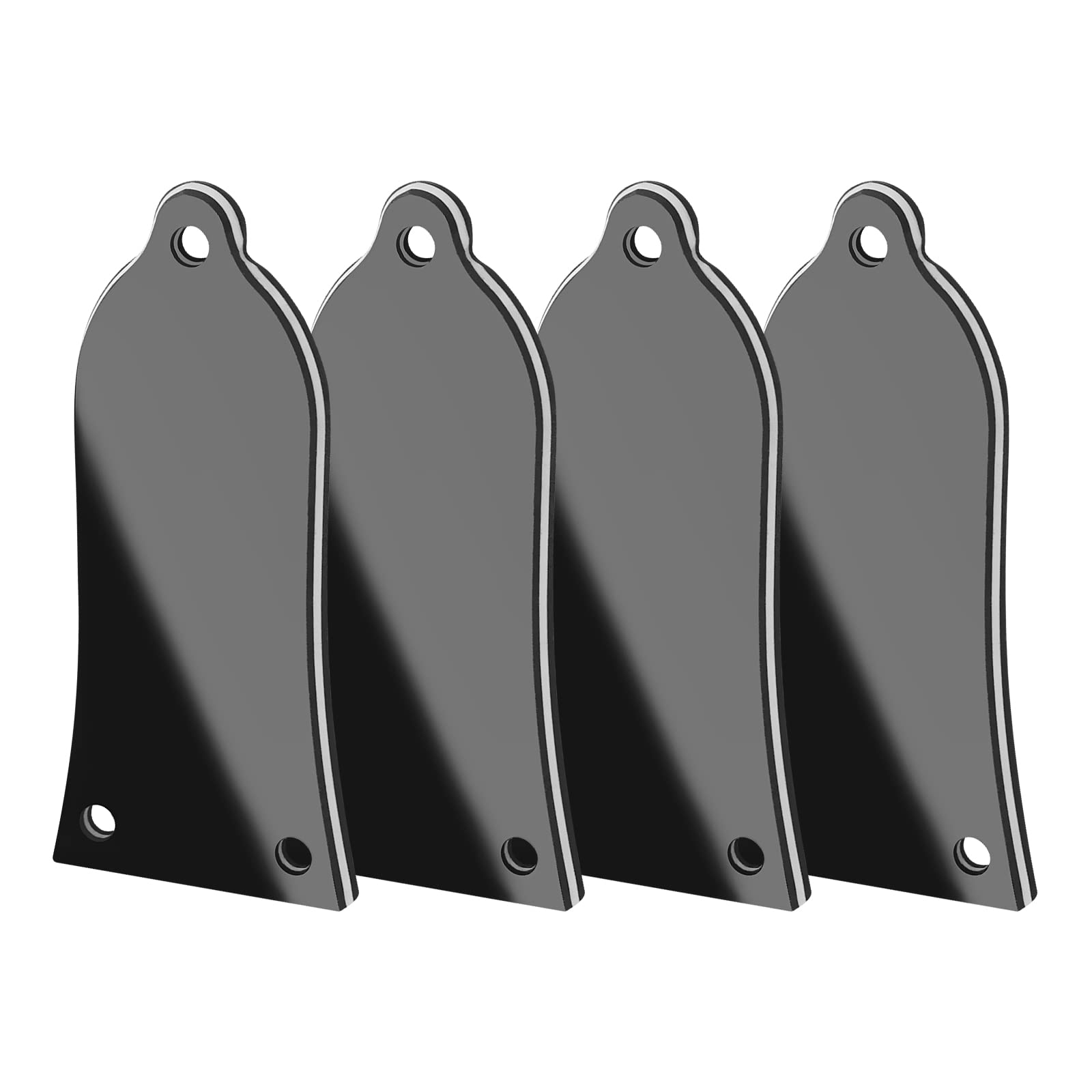 EMSea 4Pcs Guitar Truss Rod Cover Replacement 3 Holes Plastic Truss Rod Cover for Guitar Bass Replacement Part Guitar Accessories