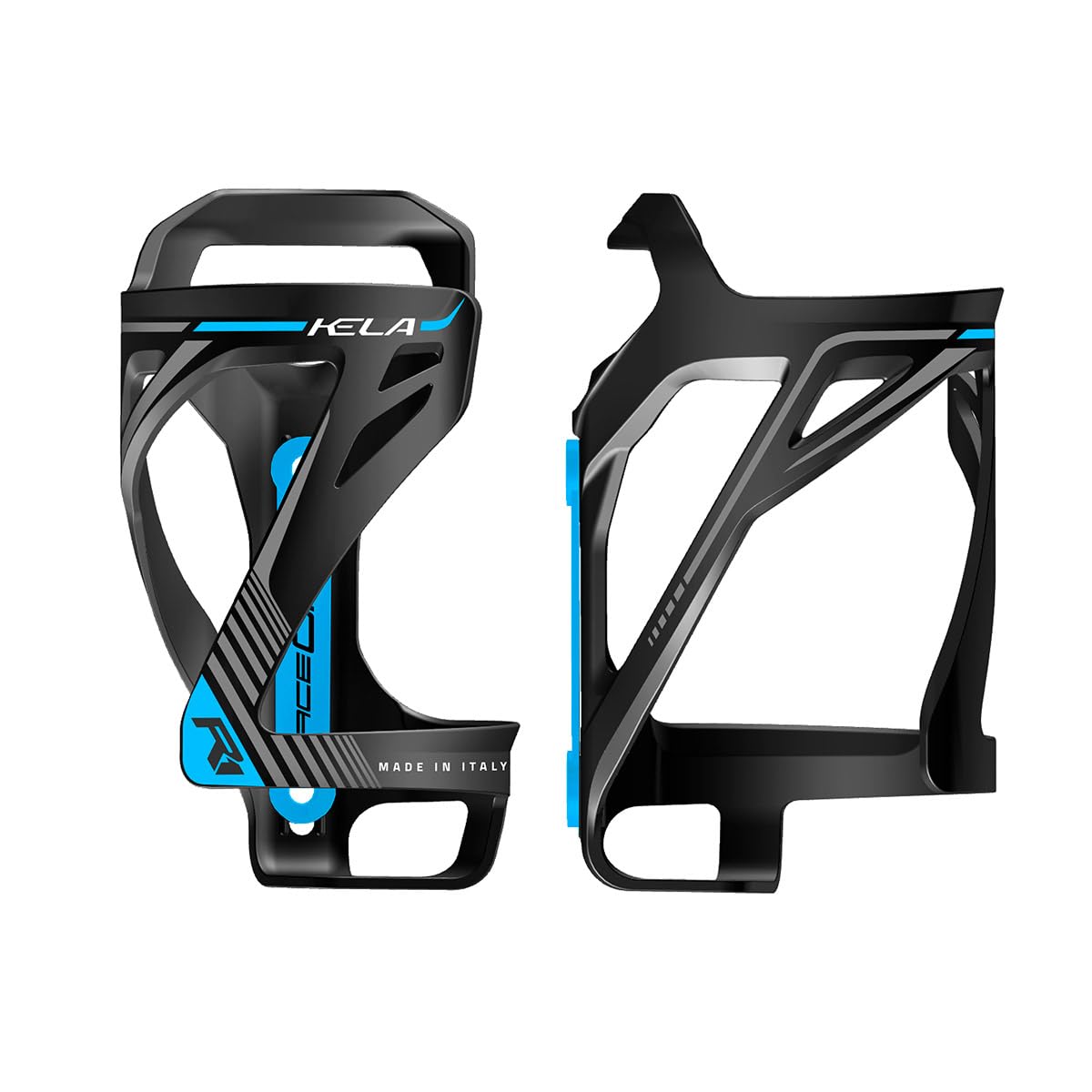 RaceOne - Kela Side Entry Water Bottle Cage for Bicycle Bottles in Black/Blue