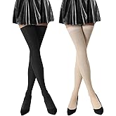 SATINIOR Extra Long Socks Thigh High Cotton Socks Extra Long Knee Boot Stockings for Women