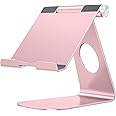 OMOTON Tablet Stand Holder Adjustable, T1 Desktop Aluminum Tablet Dock Cradle Compatible with iPad Air/Mini, iPad 10.2/9.7, iPad Pro 11/12.9, Samsung Tab and More, Rose Gold