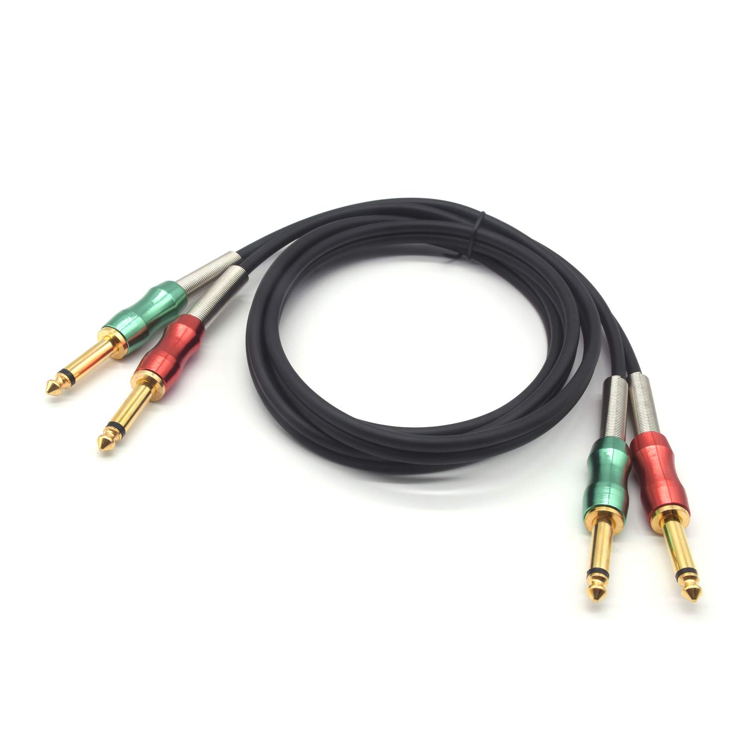 SiYear Cable de audio mono y divisor TRS macho de 6,35 mm a doble 6,35