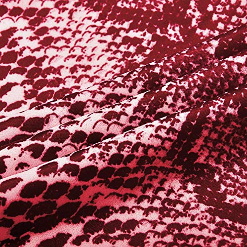 61kea9C3ksL Fransande Vestido sexy con estampado de serpiente, sin espalda, color rojo, talla S Fransande Vestido sexy con estampado de serpiente, sin espalda, color rojo, talla S - Imagen 3