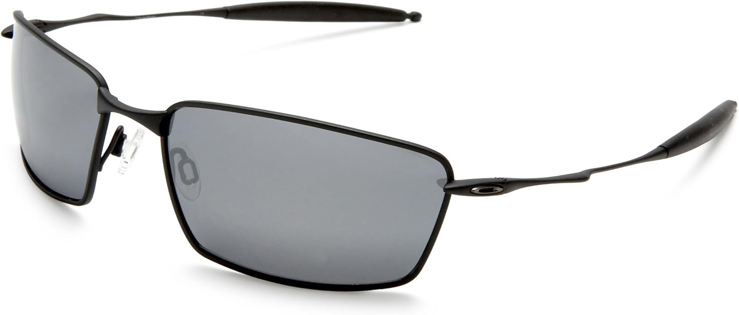 OAKLEY SUNGLASSES SQUARE WHISKER POLARIZED TITANIUM MATTE BLACK/BLACK